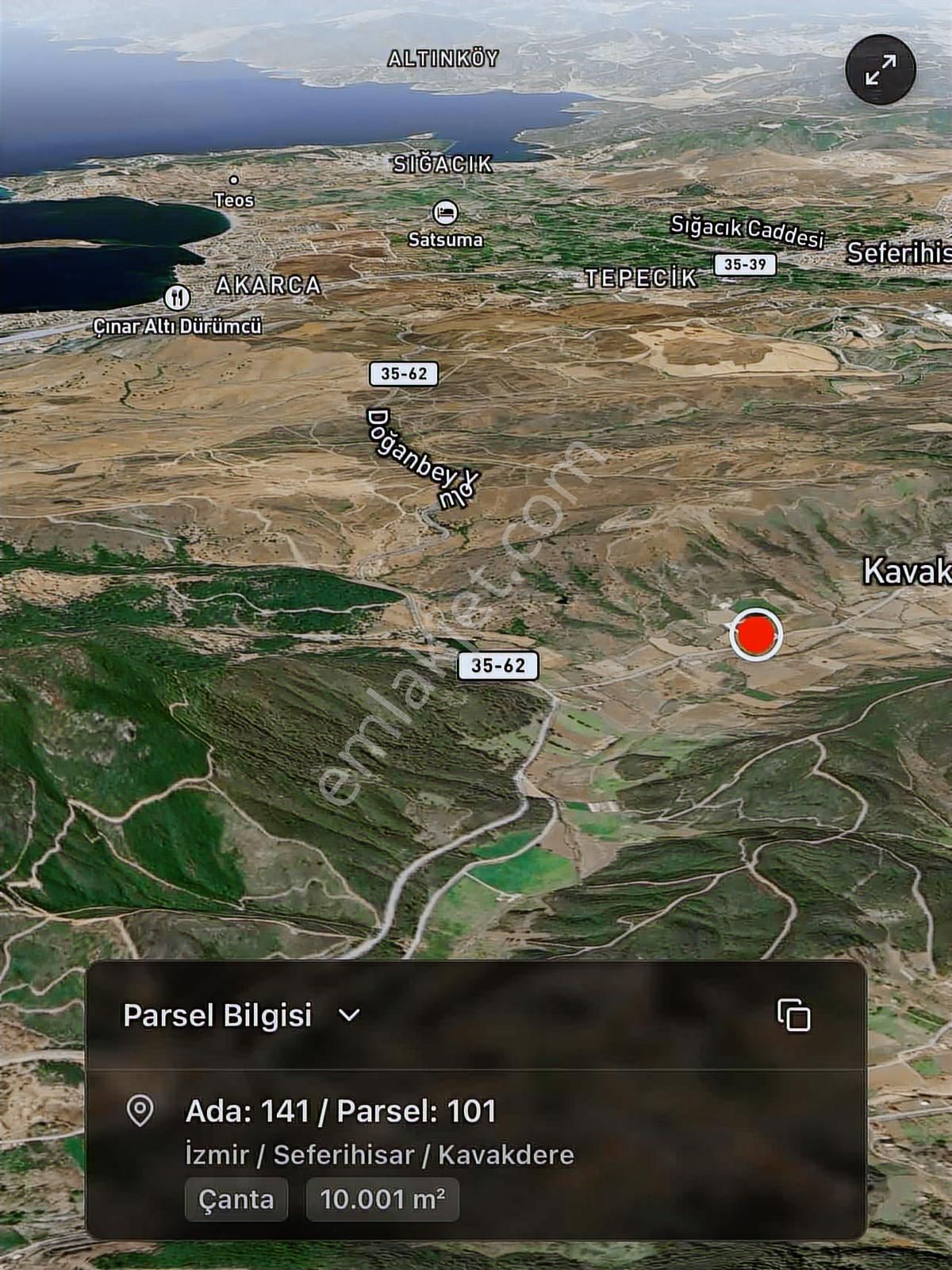 Seferihisar Yatırımlık 10 Dönüm Bağ,asfalt Yol Cepheli - Görsel 8