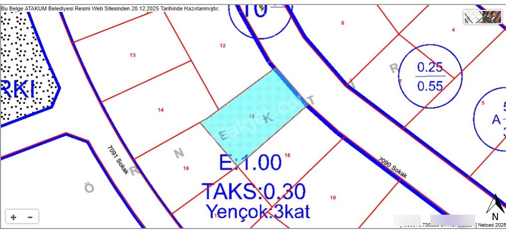 Samsun Atakum'da Deniz Manzaralı Satılık Arsa - Görsel 3