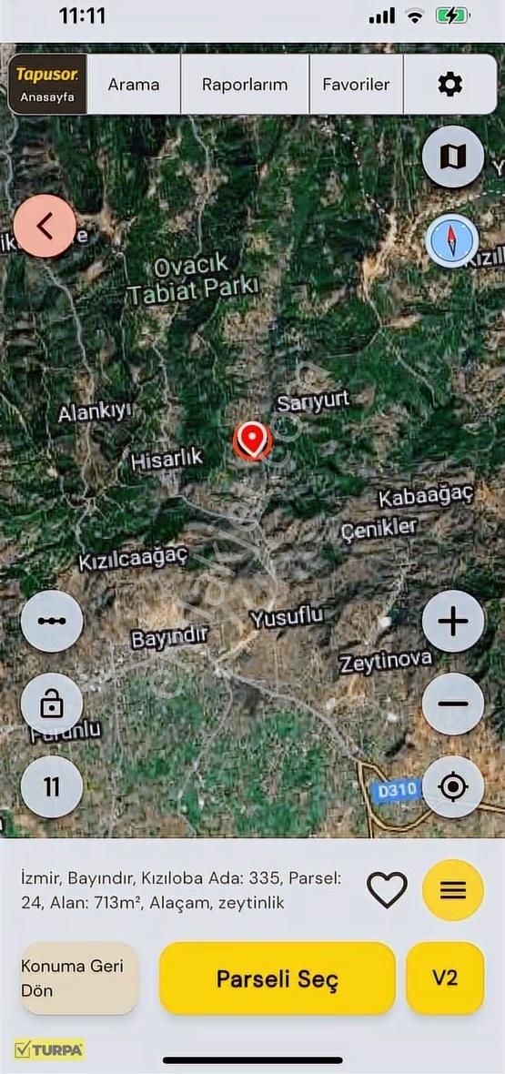 İzmir/bayındır'da Yatırımlık Zeytinlik