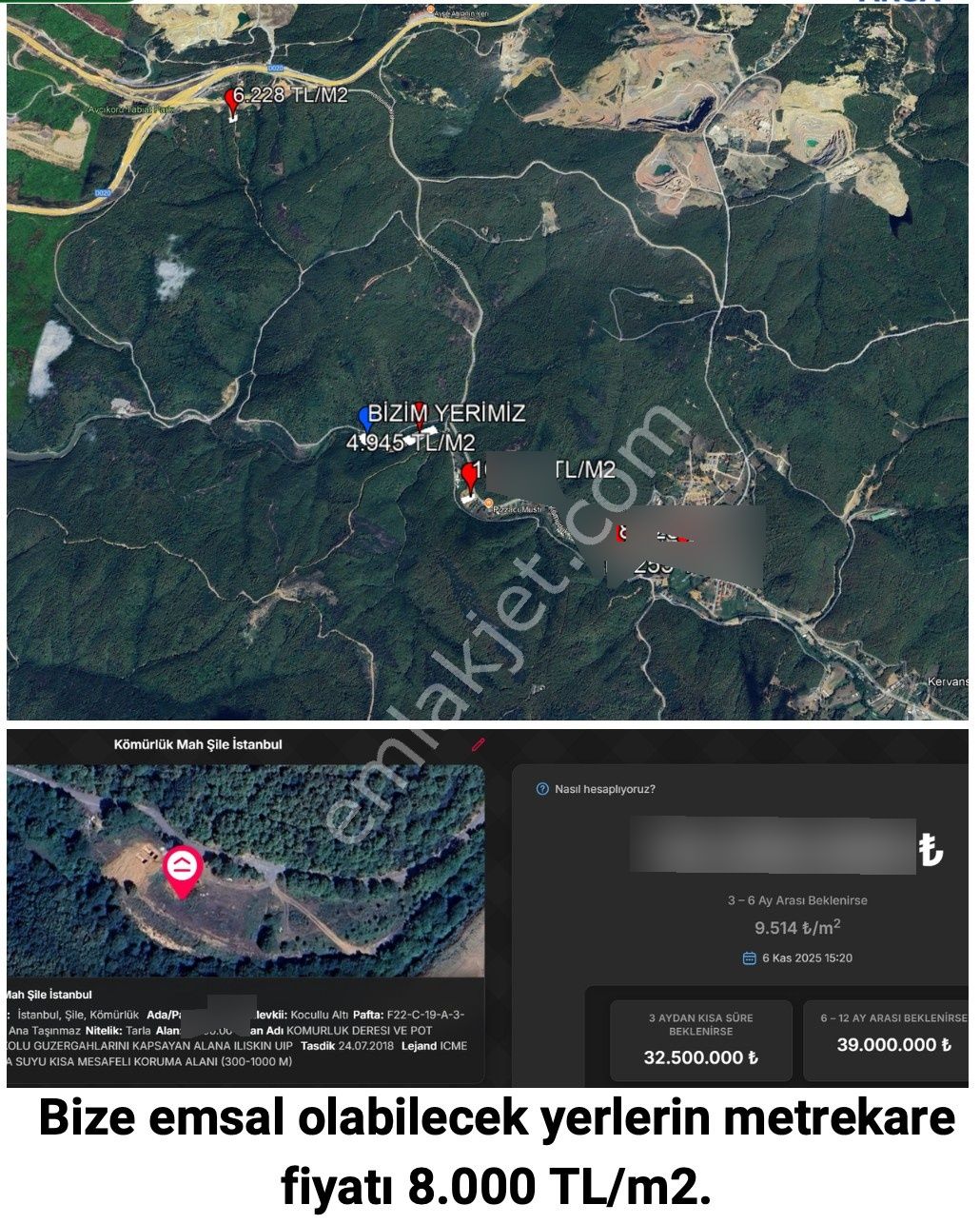 İstanbul/şile/kömürlük'te, Yola Cephe, 3.600 M² Satılık Arazi - Görsel 4