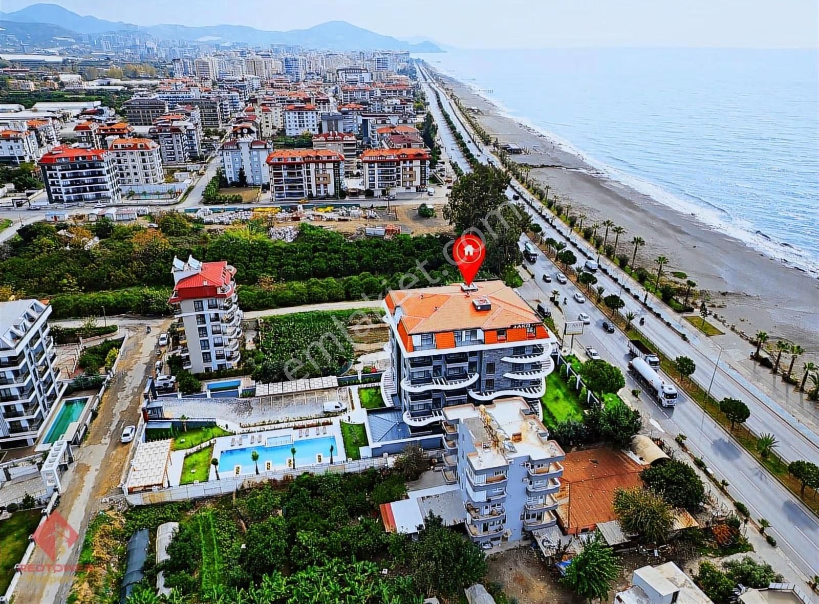 Alanya Kestel'de Denize Sıfır Komplekste Kiralık 1+1 Daire - Görsel 14