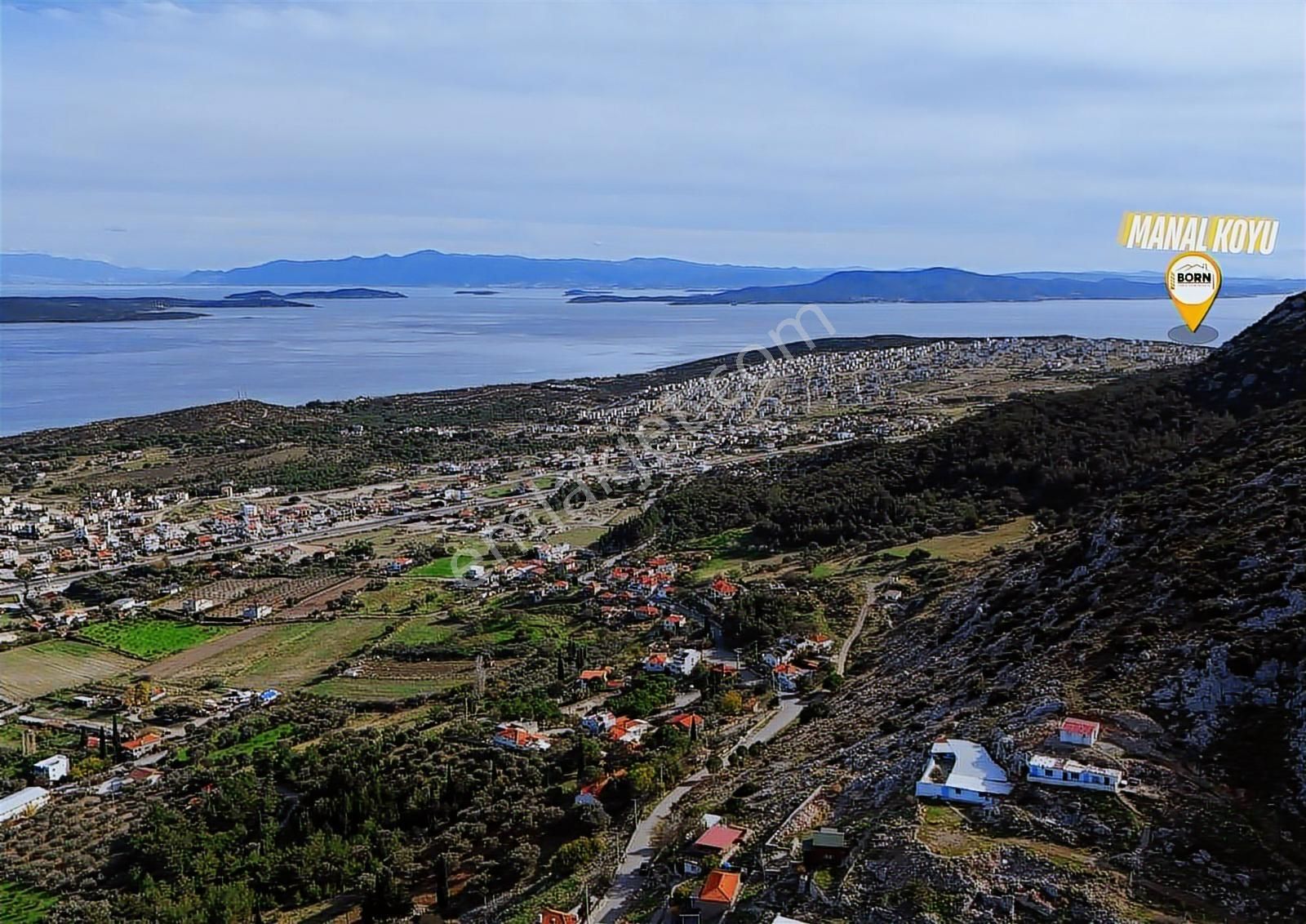İzmir Mordoğan Çatalkaya'da Panaromik Deniz Manzaralı Arsa - Görsel 9