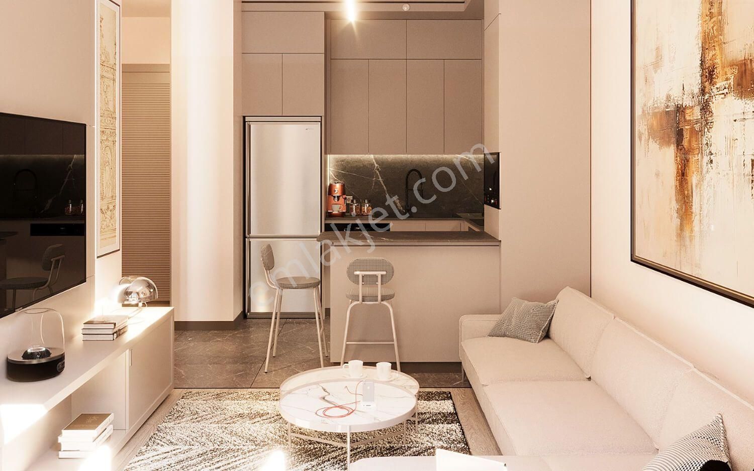 İvedik Tüvtürk Yanı Site İçi Ultra Lüx 1+1 Satılık Daire - Görsel 5