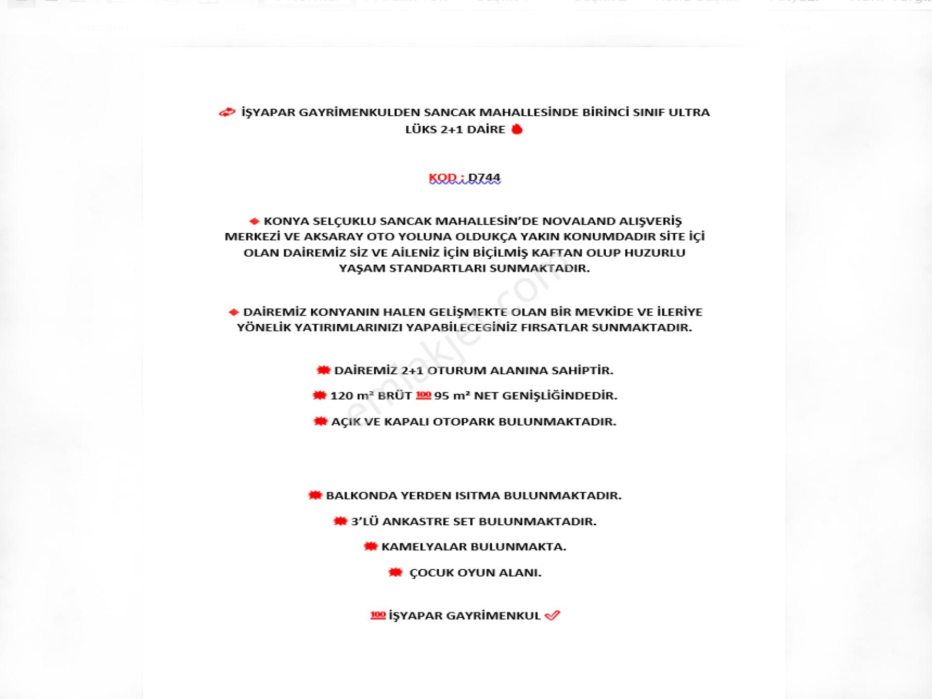 İşyapar Gayrimenkul Den Sancak Mah Site İçerisinde Lüks 2+1daire - Görsel 10
