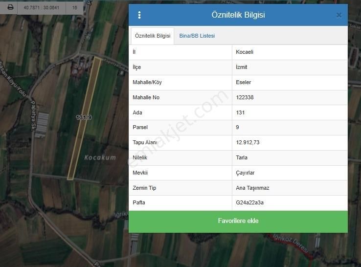 Kocaeli İzmit Eseler Mah Satılık İmara Yakın Yatırımlık Tarla - Görsel 7