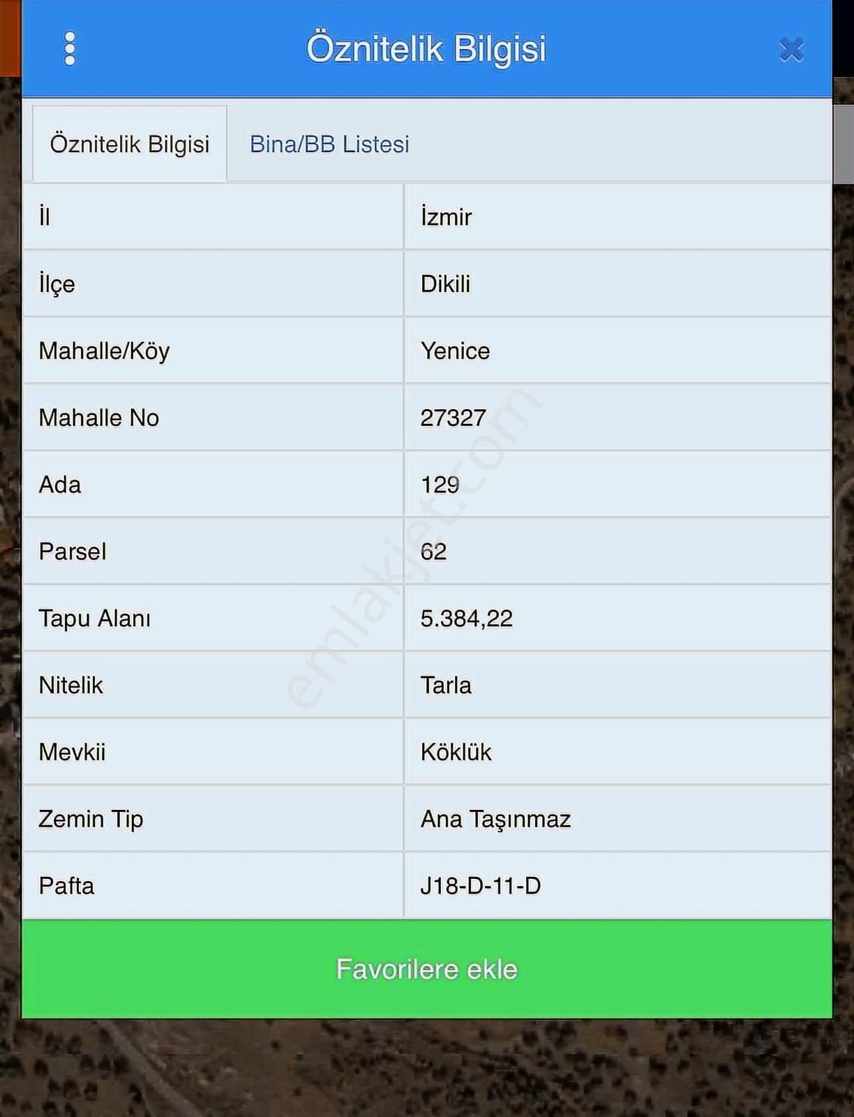 Turpa Arxes Dikili'den Yenice Mah Asfalt Kenarı Tarla Satılıktır - Görsel 3