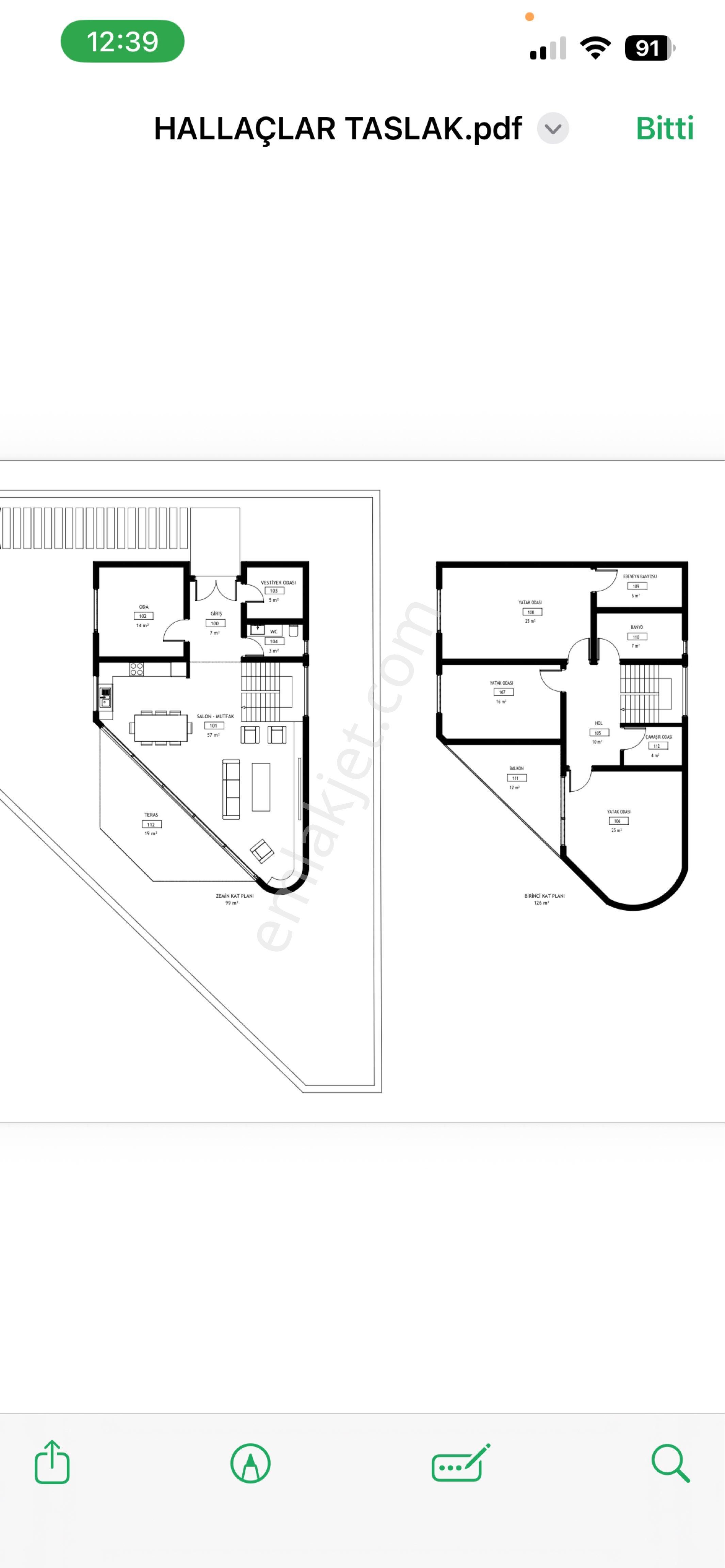 Denizli Hallaçlar’de 337m2 %30 Bodrum Artı 2 Kat Ruhsatlı Satılık Arsa - Görsel 9