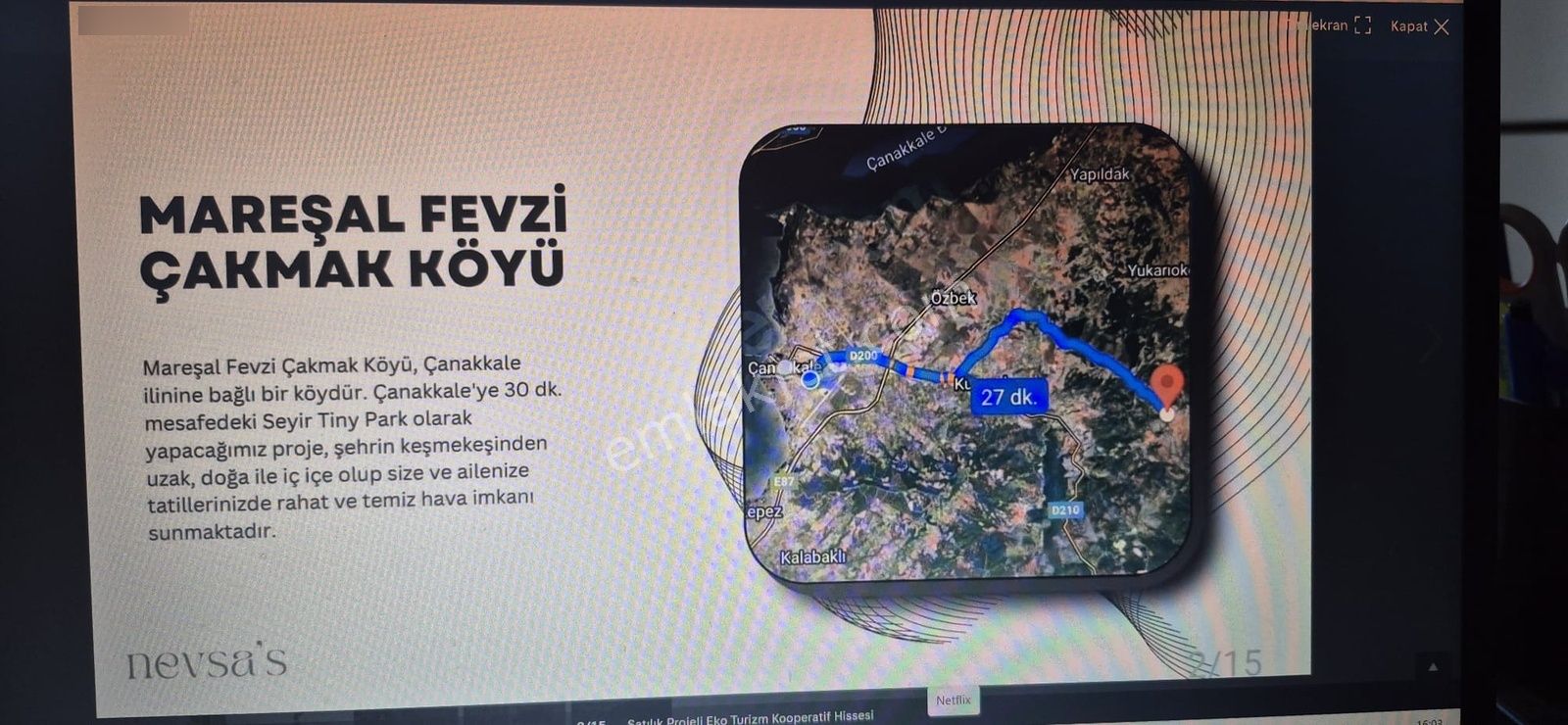 Çanakkale/mareşalfevziçakmak Köyünde/acil/hisselisatılık Arsalar - Görsel 16