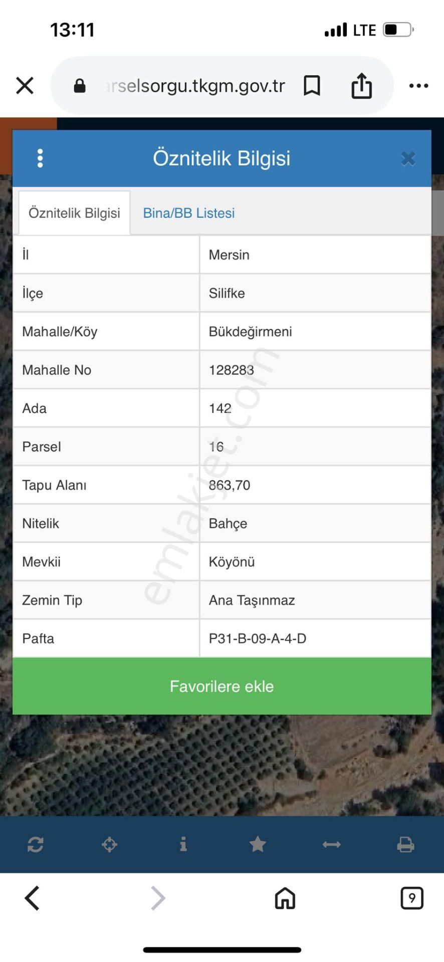 Silifke/bükdeğirmeni/merkeze Yakın 863m2 Satılık Bahçe - Görsel 2