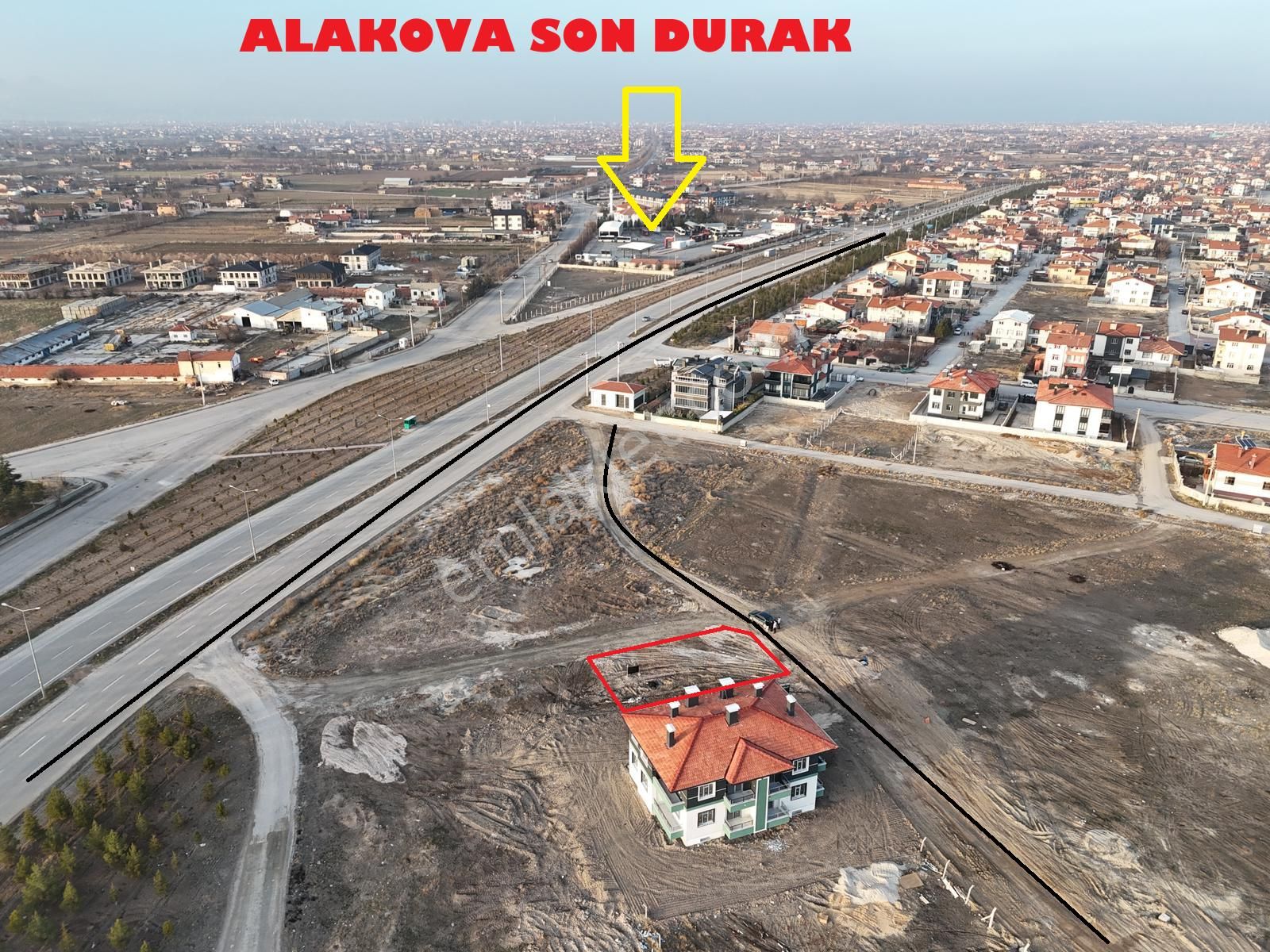 2 Kat Ruhsatlı 500 M² Arsa – Meram Alakova