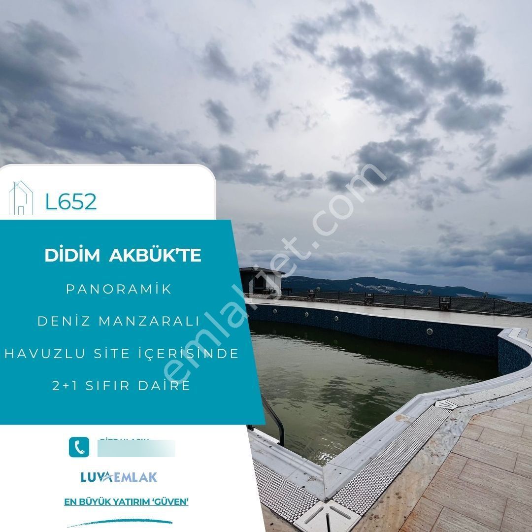 Didim Akbük'te Panoramik Deniz Manzaralı 2+1 Sıfır Yapı