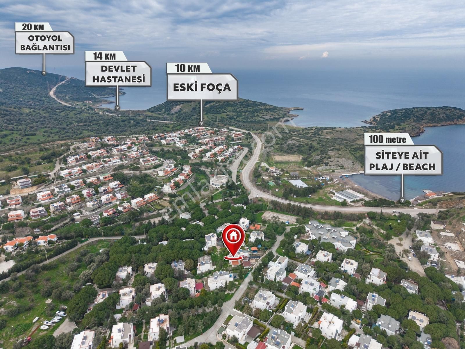 Foça Fotaş Tatil Köyü'nde Bahçeli Satılık 1+1 Daire - Görsel 21