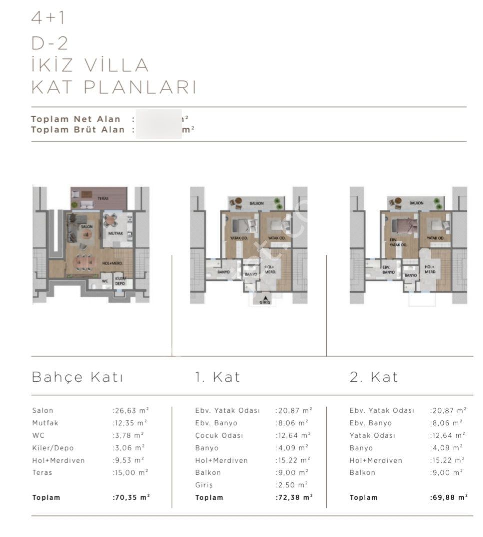 Sakurapark 2 4+1 Tripleks Villa Full Doğa Manz. Önü Kapanmaz - Görsel 6