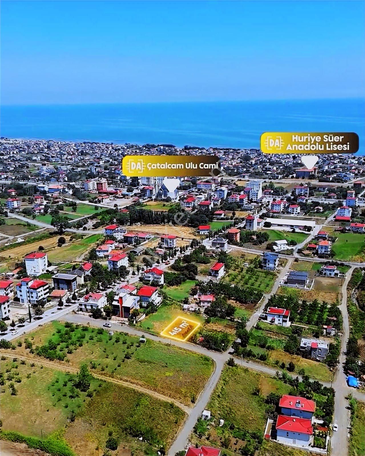 Damla'dan Çatalçam'da Acil Satılık Deniz Manzaralı Arsa - Görsel 14