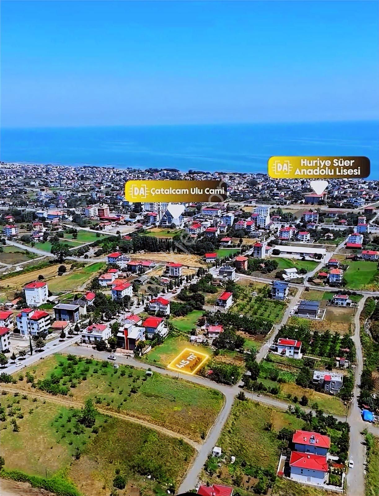 Damla'dan Çatalçam'da Acil Satılık Deniz Manzaralı Arsa