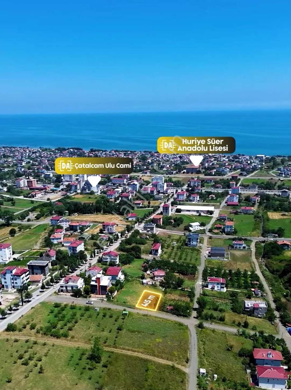 Damla'dan Çatalçam'da Acil Satılık Deniz Manzaralı Arsa - Görsel 12