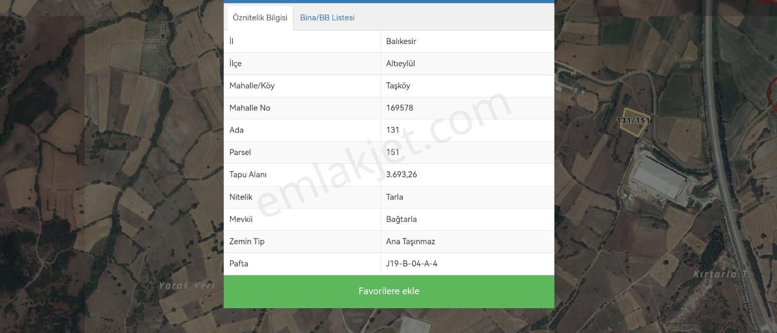 Mir'den Balıkesir Taşköy Mah'de Satılık Tarla - Görsel 4