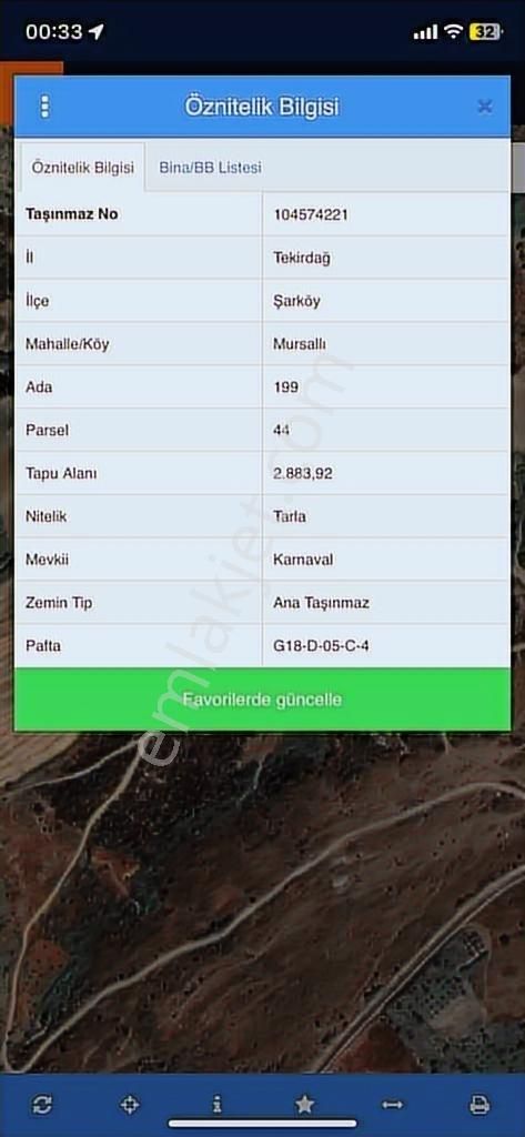 Şarköy-mursallı'da Satılık 3 Dönüm Üzüm Bağı+kirazlık - Görsel 3