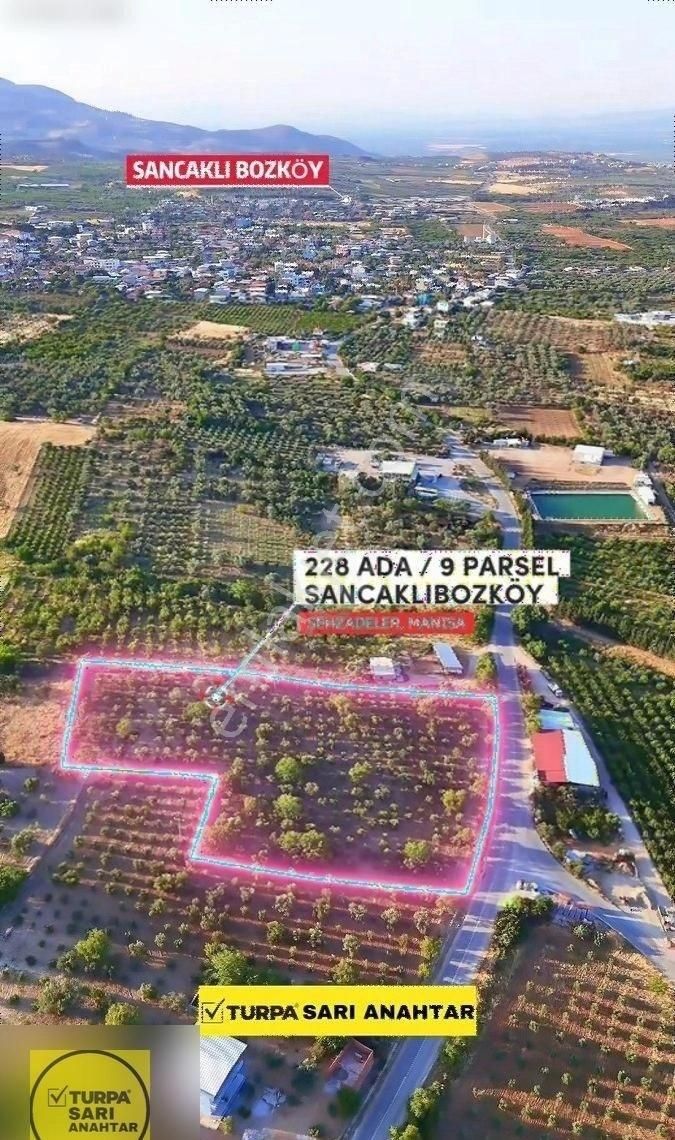 Manisa Sancaklı Bozköy'de Asfalt Yol Cep. Satılık Tek Tapu Arazi