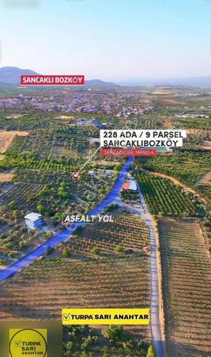 Manisa Sancaklı Bozköy'de Asfalt Yol Cep. Satılık Tek Tapu Arazi - Görsel 10