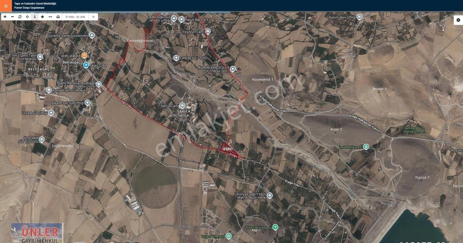 Sarıcada 10 Evlek Kulübeli Elek Su Mevcut Bahçe Hissesi Satılık - Görsel 2