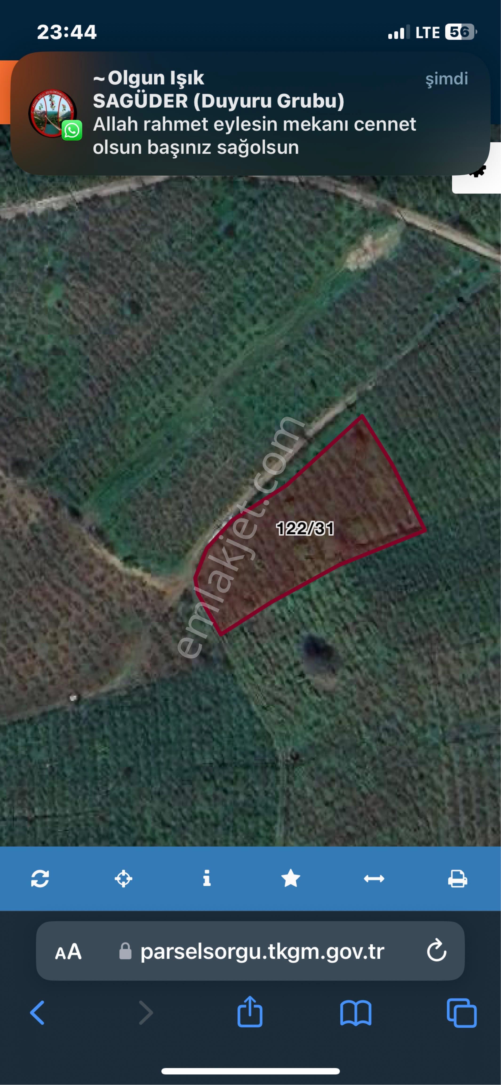 Limanderede Satılık 2700 M2 Tarla