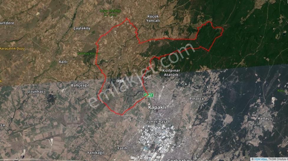 Tekirdağ Saray Büyükyoncalı 1.745m2 Bitişik 3parsel Satılık Arsa - Görsel 12