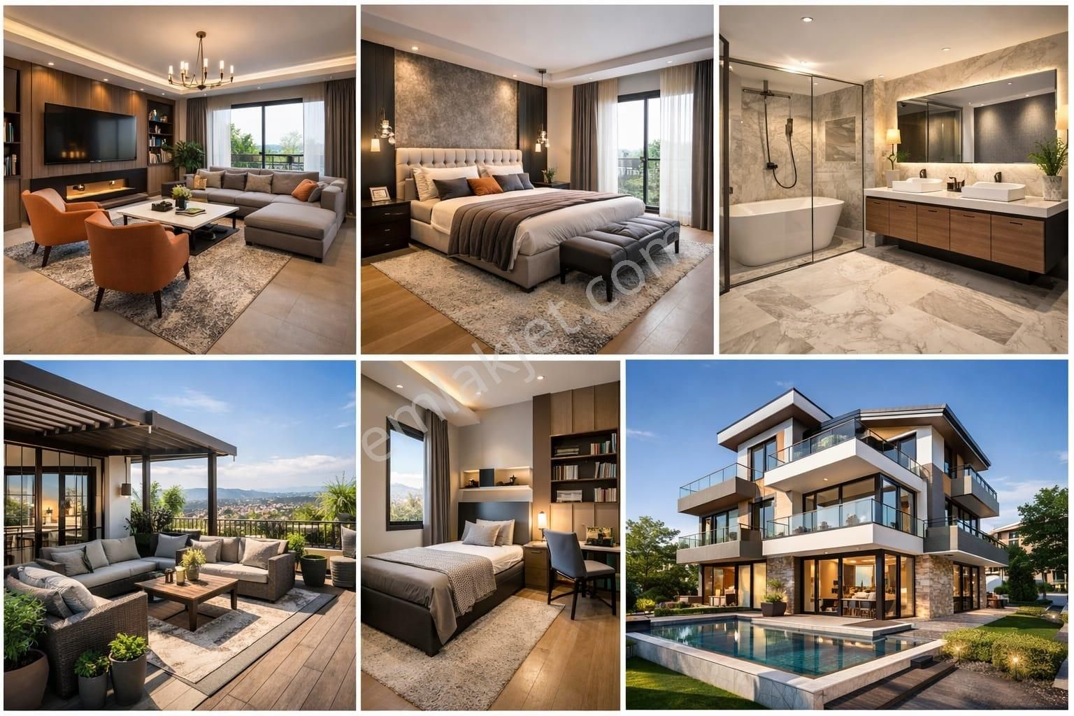 Yeni Foçada Denize 1 Dk Deniz Manzaralı Ful Eşyalı 5+1 Triplex