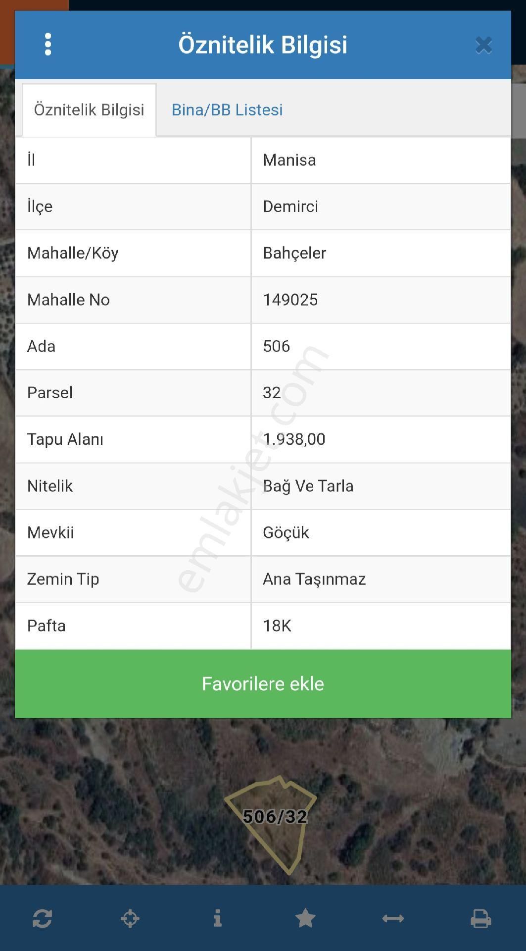 Manisa Demirci Bahçeler'de 1.938 M2 Bağ. Yerleşim Yanı Merkezde. Açıklamayı Okuyarak Arayınız. - Görsel 4