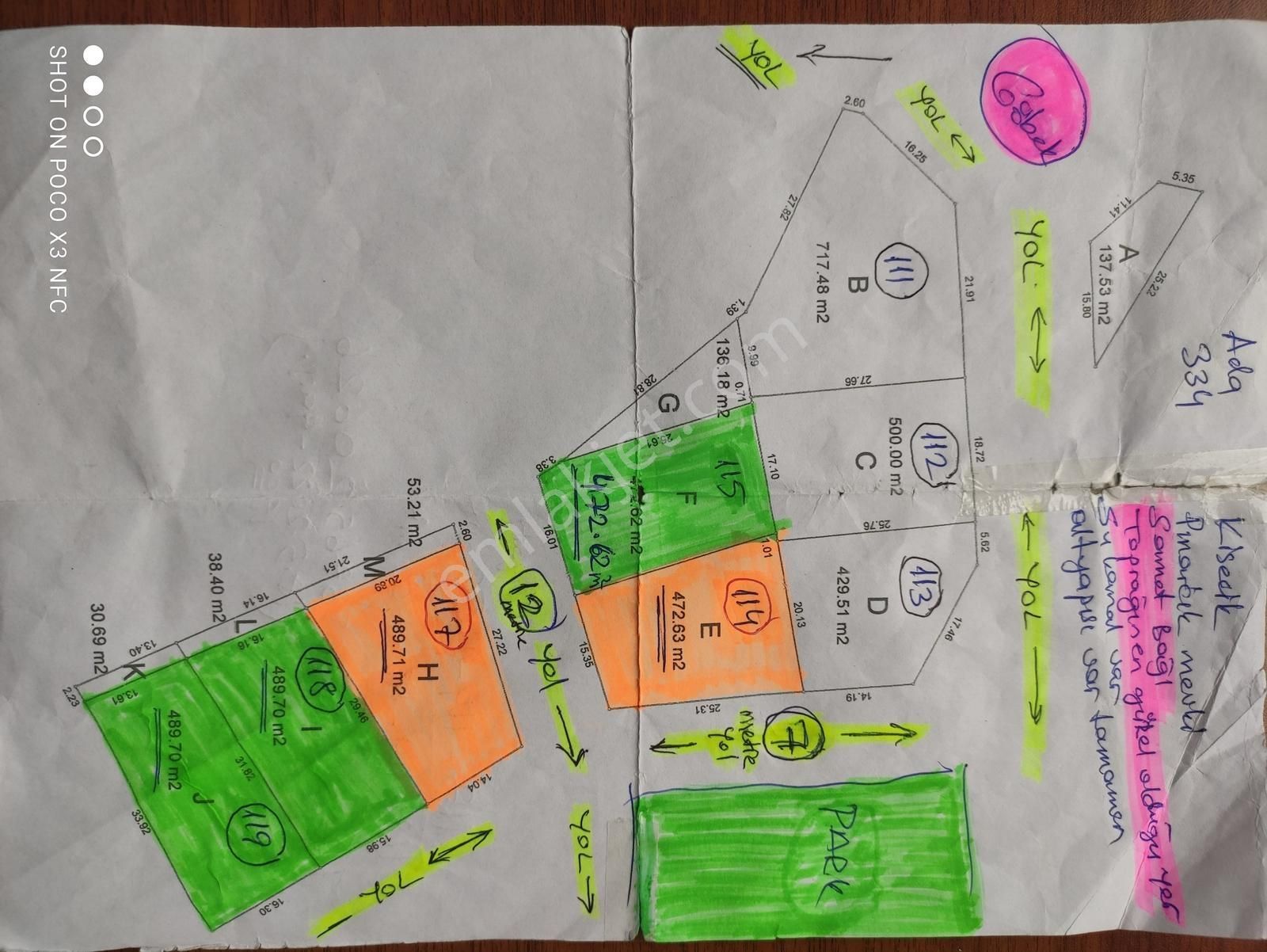 Özpınar,dan Kesecik Satılık 5 Tane İmarlı Arsa 2416 M2 Dogalgazl - Görsel 15