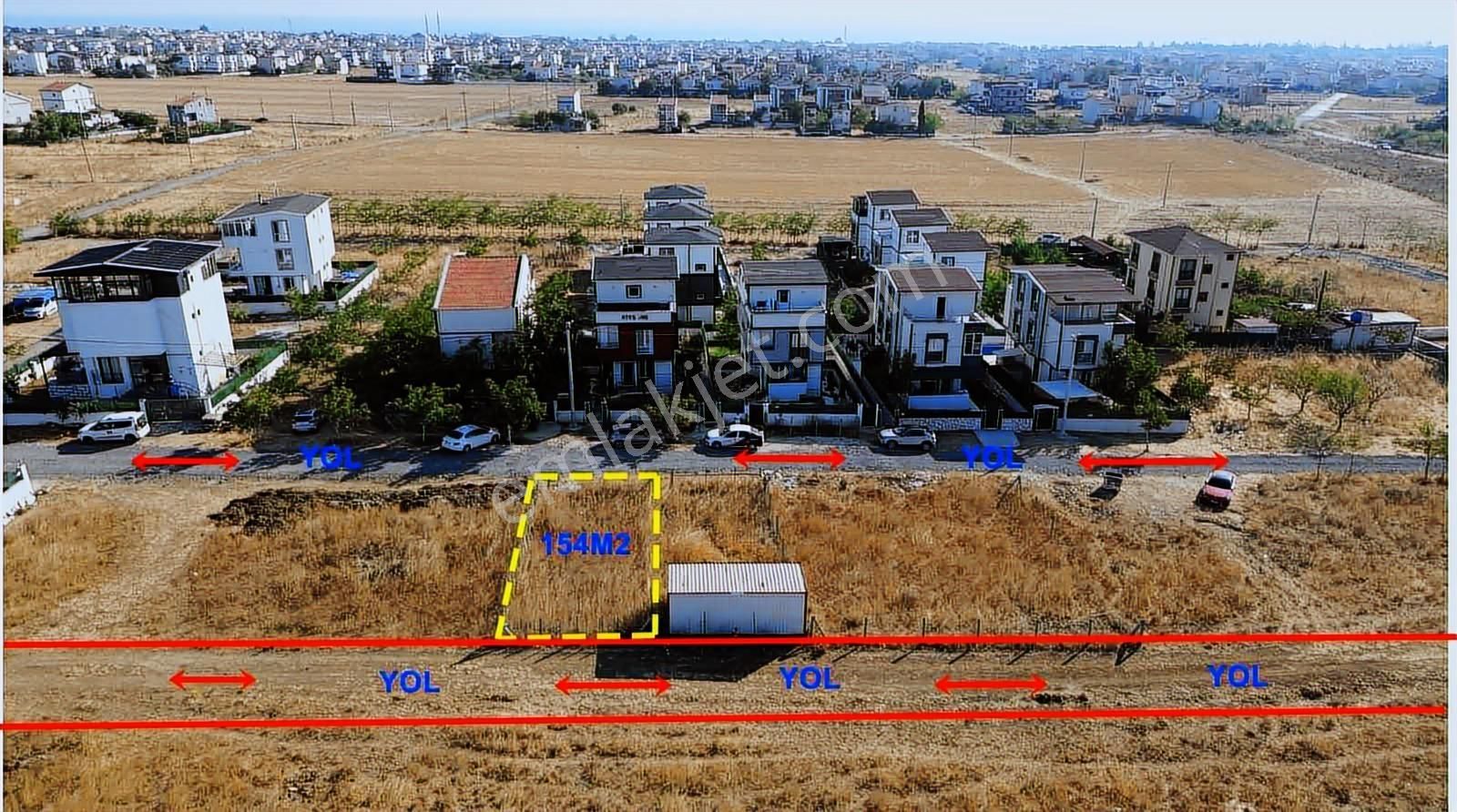 ꧁inforyap꧂ Satılık 154 M2 İki Yola Cephe İmarlı Arsa