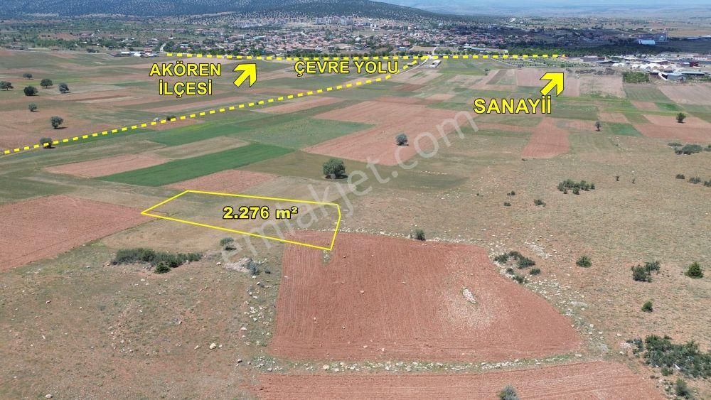 Konya / Akören / Hacılar Mahallesinde 2.276 M² Müstakil Tapulu Tarla