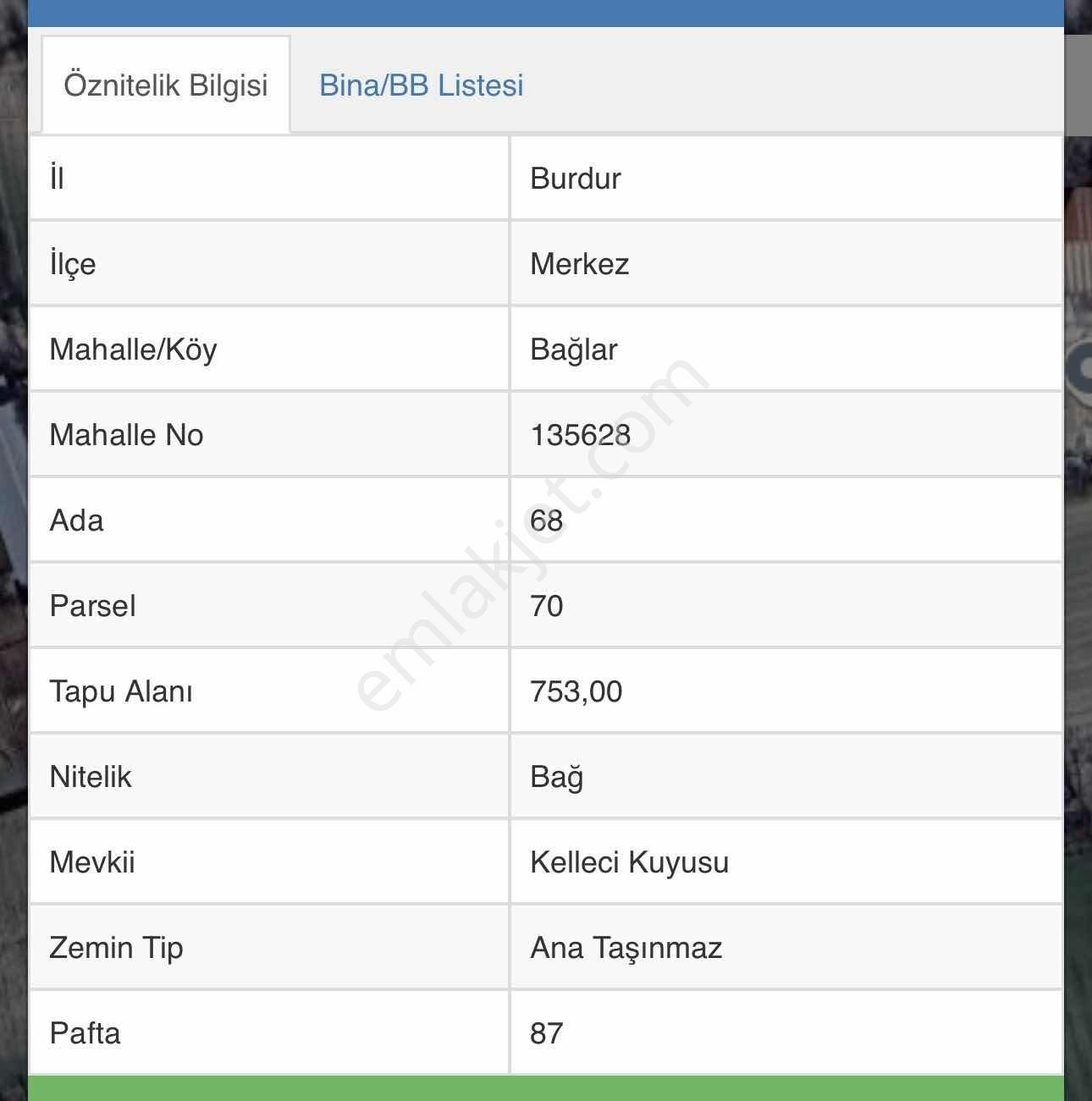 Burdur Merkez Bağlar Mahallesi Satılık Bahçe - Görsel 8