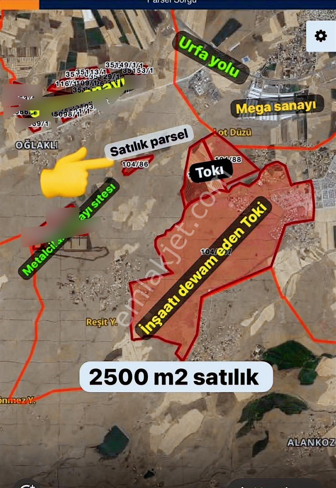 Kaçmaz'dan İnşaatı Devam Eden Toki Bitişiğin De 2500 M2 Tarla
