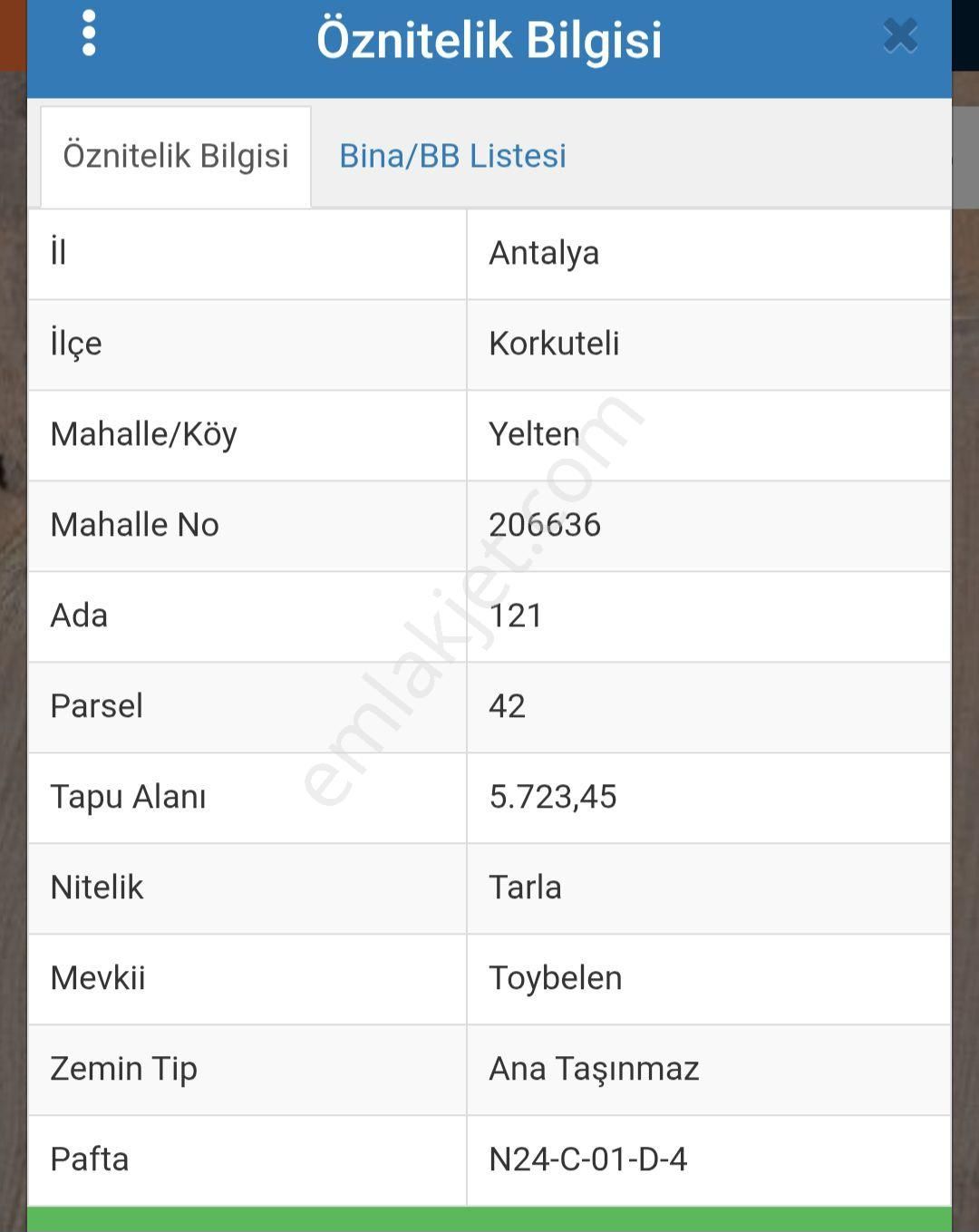 Antalya Korkuteli Yelken Köyü Satılık Tarla Aslvalt Yola Yürüme Mesafesinde - Görsel 6