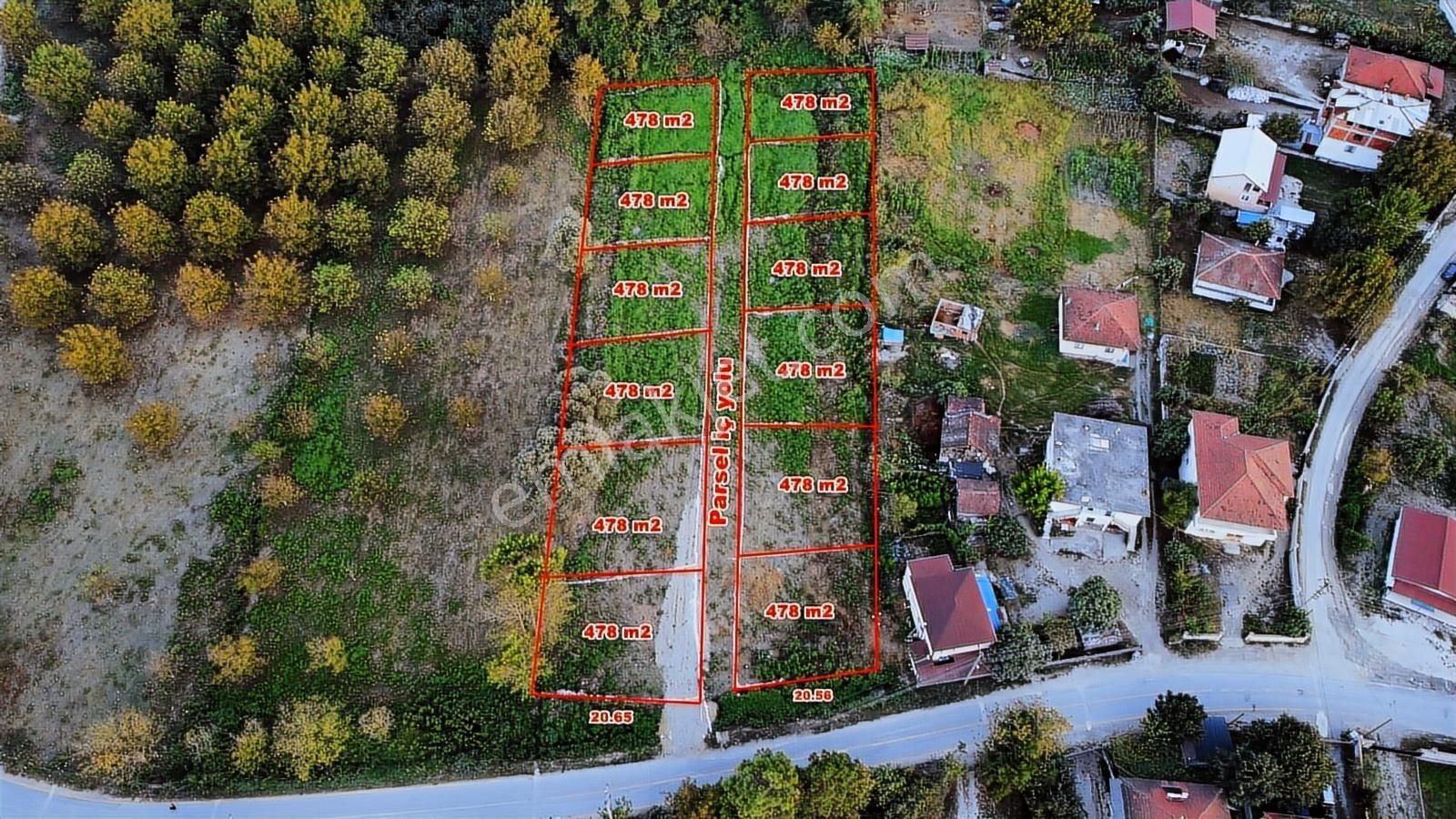 Kemaliyede Asfalt Yol Kenarında Konut İmarlı Arsalar Son 1 Adet