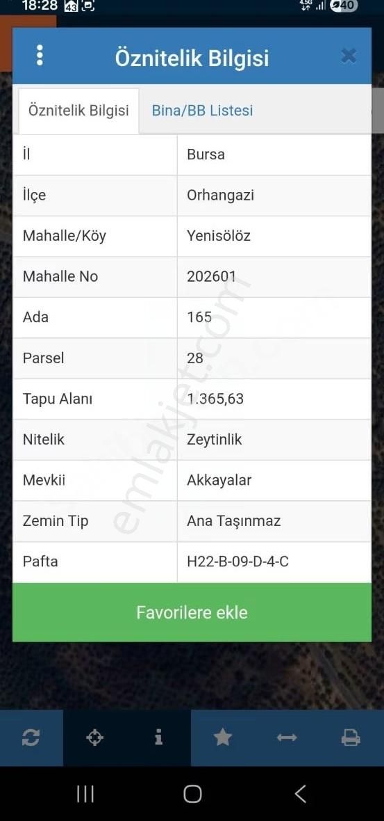 Bursa Emlak Alem-i Yenisölöz De1.365m2 Asfalt Yola Cepheli Acil - Görsel 5