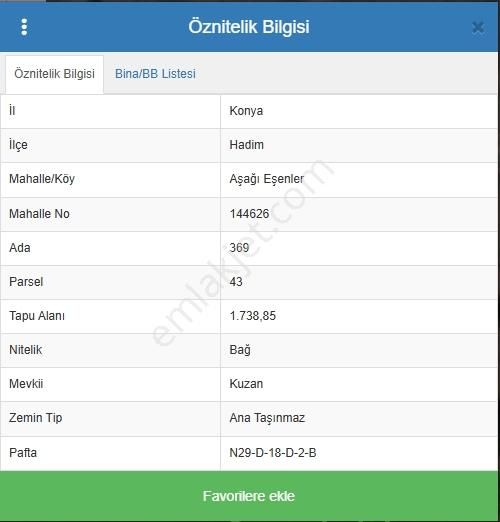 Konya Hadim Aşağı Eşenler De 1738m2 Satılık Tarla - Görsel 5