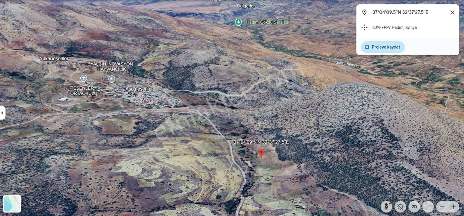 Konya Hadim Aşağı Eşenler De 1738m2 Satılık Tarla - Görsel 2