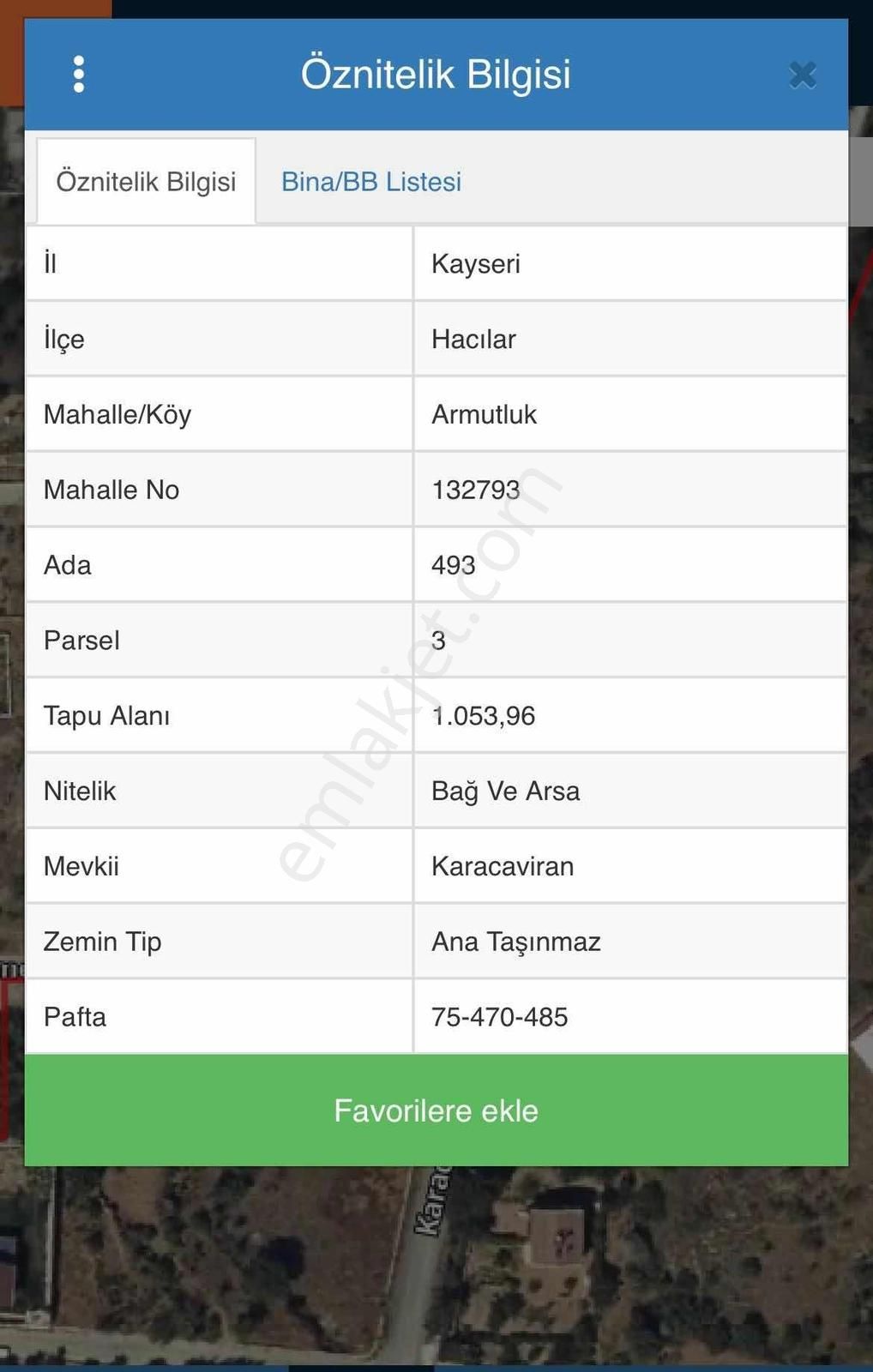 Hacılar Erciyes Mahallesi 1.053m Temiz Villa Parseli - Görsel 4
