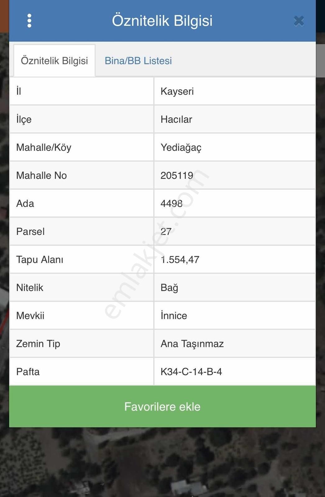 Yediğaçta Muhteşem Lokasyonda Bağ Arsası Konteynerli