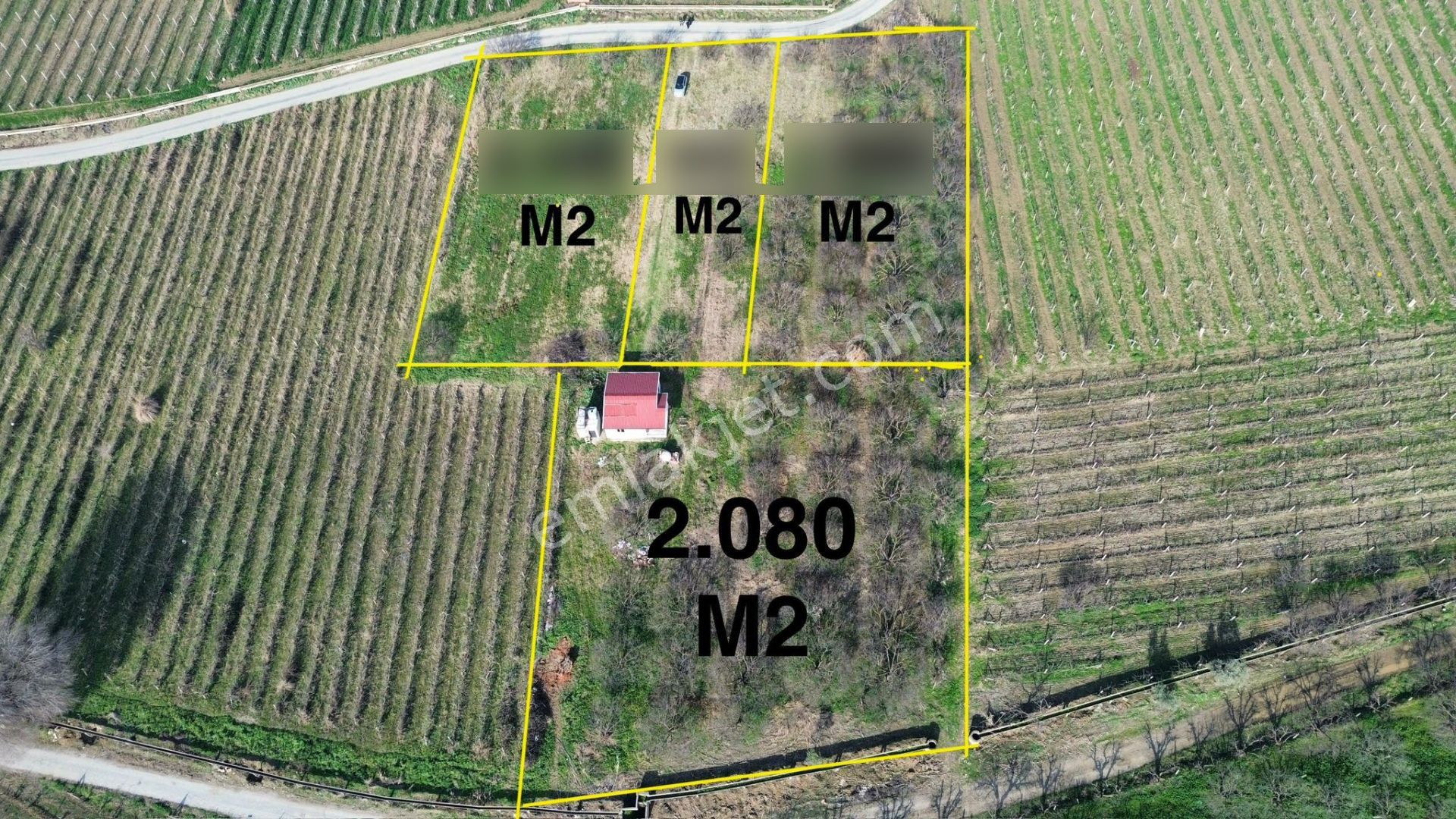Turgutlu Satılık Bağ 10. Mıntıka 6.700m2 55m2 Prefabrikev 7kw Jenaratör 70 Adet Ağaç Su Ve Yolu Var