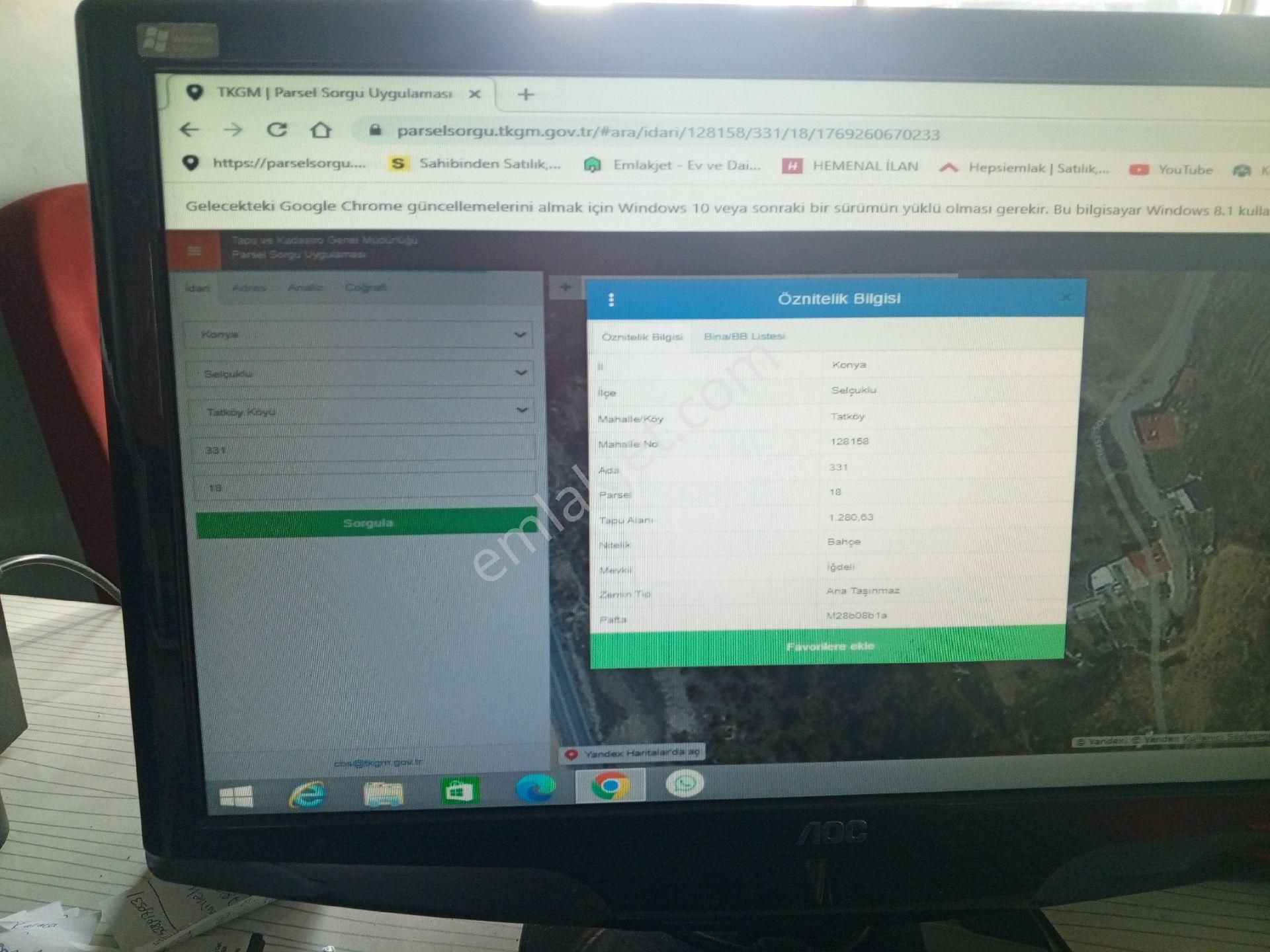 Konya Selçuklu Tatöy Mah. 1280 M2 Satılıl Bahçe - Görsel 3