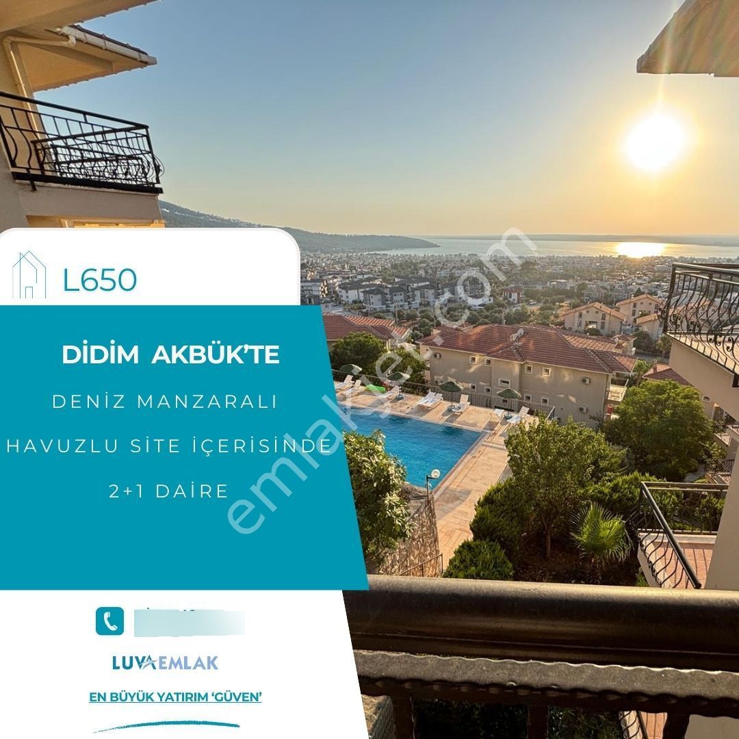 Didim Akbük'te Panoramik Deniz Manzaralı 2+1 Daire