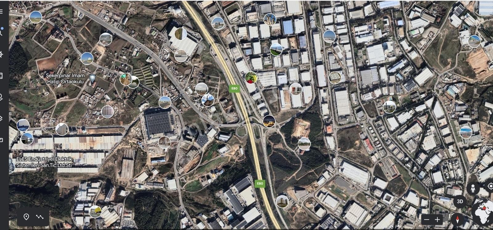 Şekerpınarda Satılık 1800 M2 Ticari Arsa (1000 M2 Oturum)