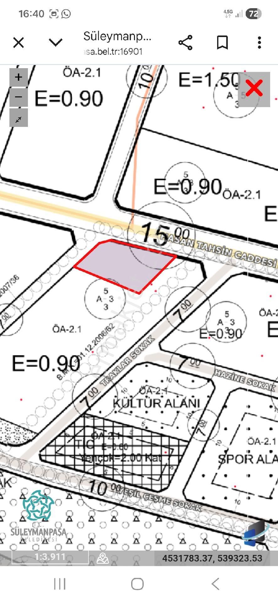 6 Adet 90 M2 Lık 2+1 Daire Projesıne Uygun Full Deniz Doğa Manzaralı Köşe Arsa - Görsel 4