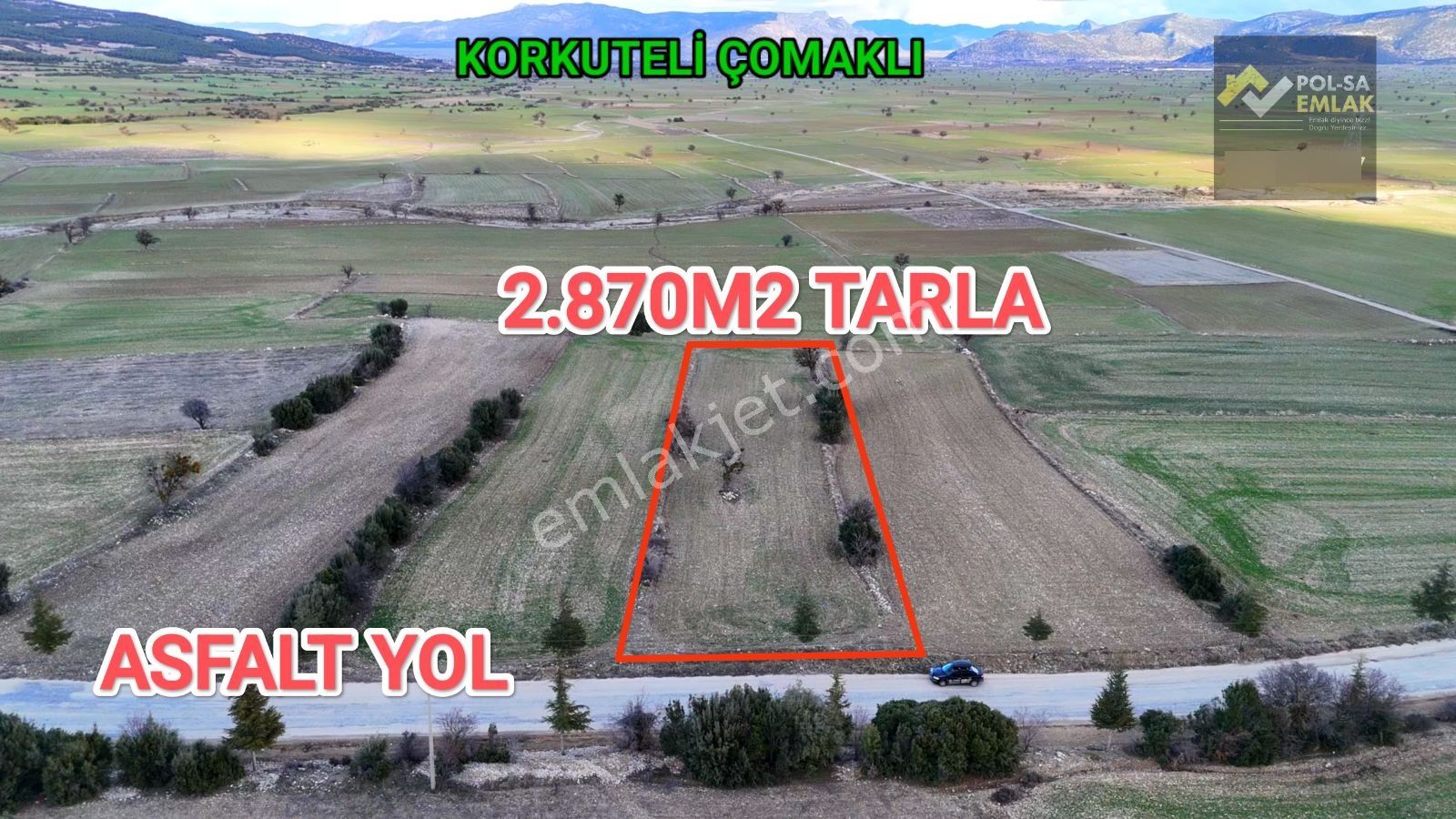 Korkuteli Çomaklı Da Satılık 2.870m2 Tarla