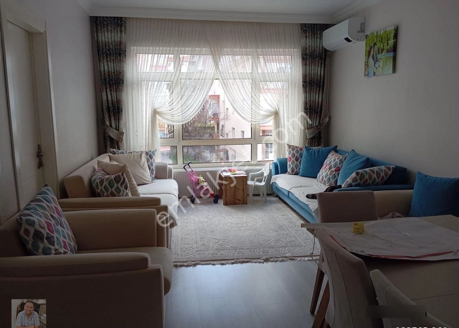 Abidinpaşa'da 110m2 3+1 Ana Yola Yakın Yapılı Balkonlu Salon Bağımlı 2. Kat Kombili Satılık Daire