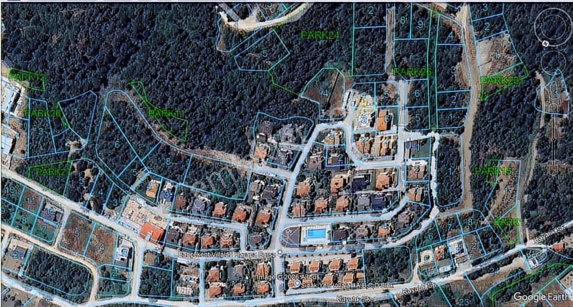 Bursa Nilüfer Kayapa Da 500 M2 Köşe Konumlu Villa İmarlı Arsa