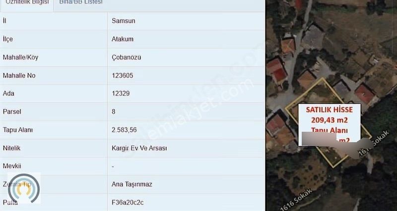 Atakum Çobanözü Satılık 209 M2 Hisse - Görsel 4